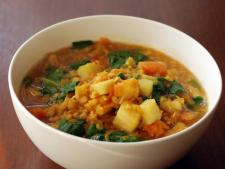 Indian Spice Pumpkin and Chickpea Soup class=